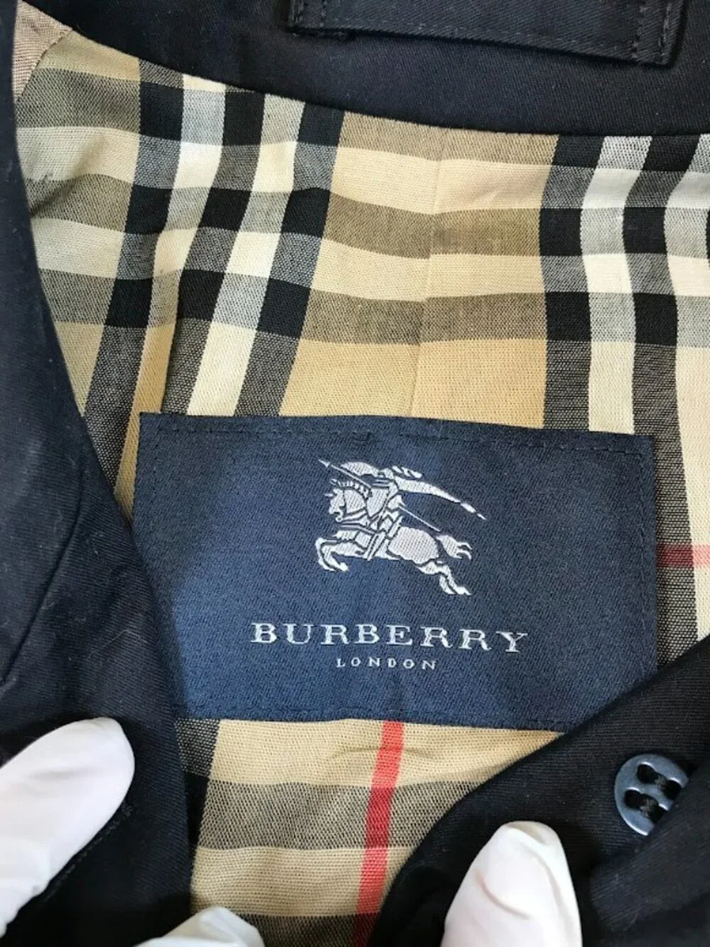 Burberry London Women's Navy Trench Coat Size 10 - Picture 2 of 11